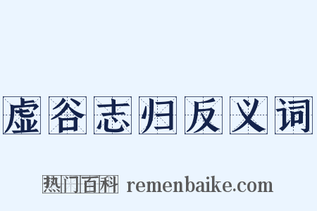虚谷志归反义词是什么意思的图片